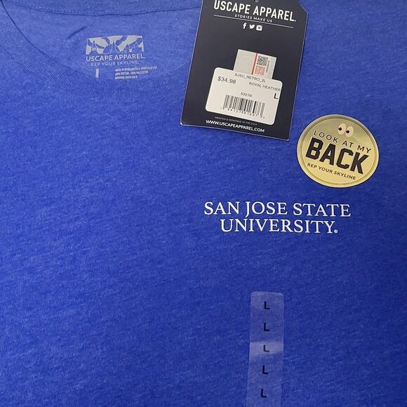NEW SJSU SAN JOSE STATE UNIVERSITY SKYLINE USCAPE T-SHIRT - L - Picture 3 of 3
